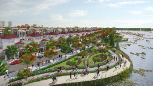 Công viên ven sông Vạn Phúc Riverside dài tới 3,4 km.
