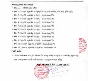 Phương thức thanh toán Vạn Phúc Riverside City