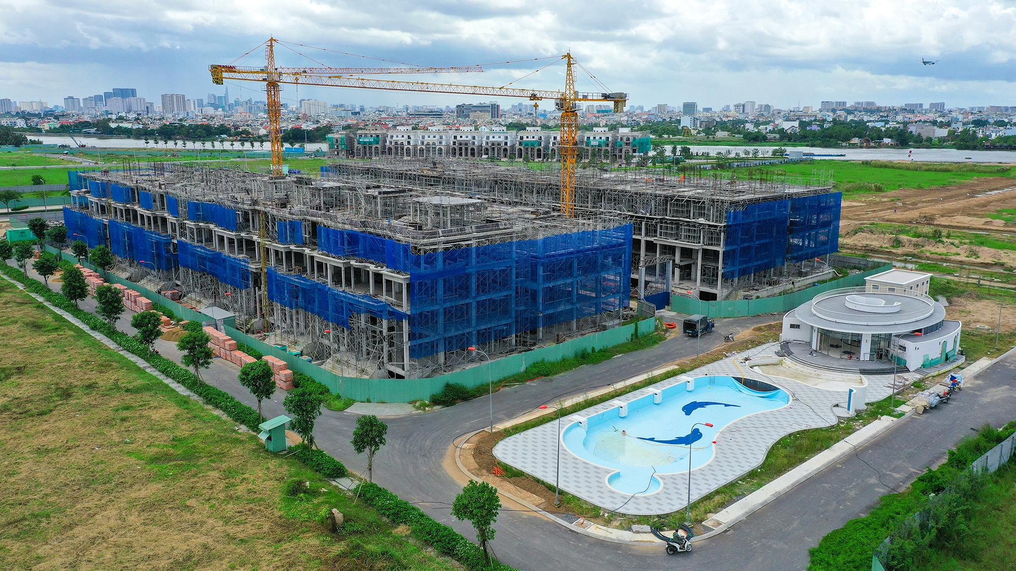 khu sunlake villas đang xây dựng