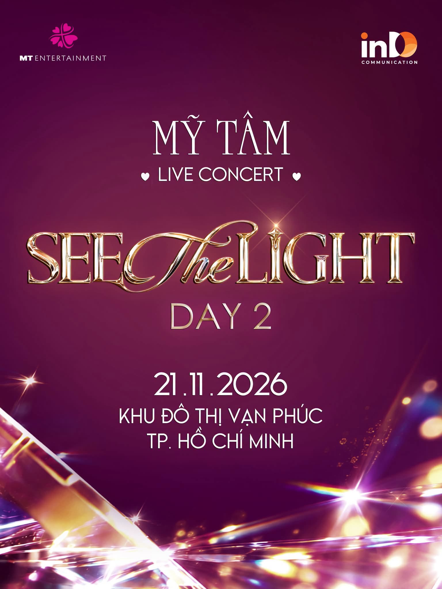 mỹ tâm live concert see the light day 2 21.11.2026