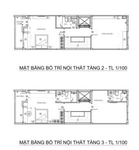 Thiết kế nhà phố Vạn Phúc City tầng 2-3
