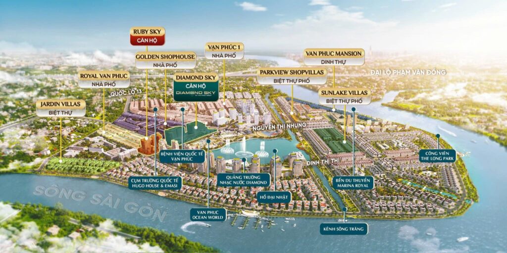 Tổng thể khu đô thị vạn phúc city